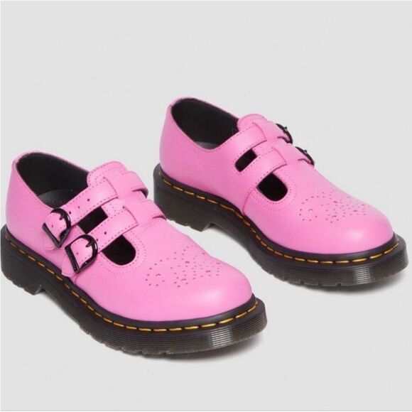 NEW Dr Martens 8065 Virginia Mary Janes in pink - Picture 1 of 7